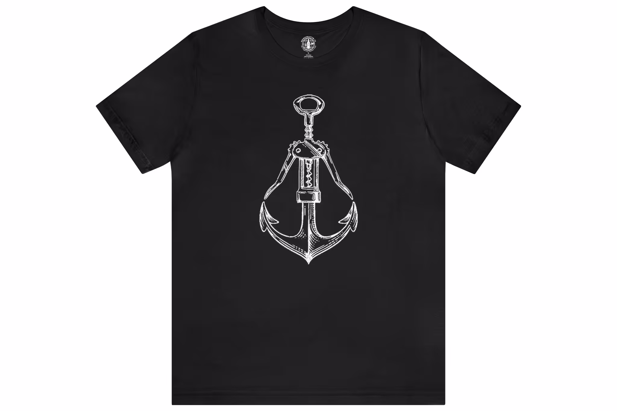 Front Black T-shirt - Classic fit