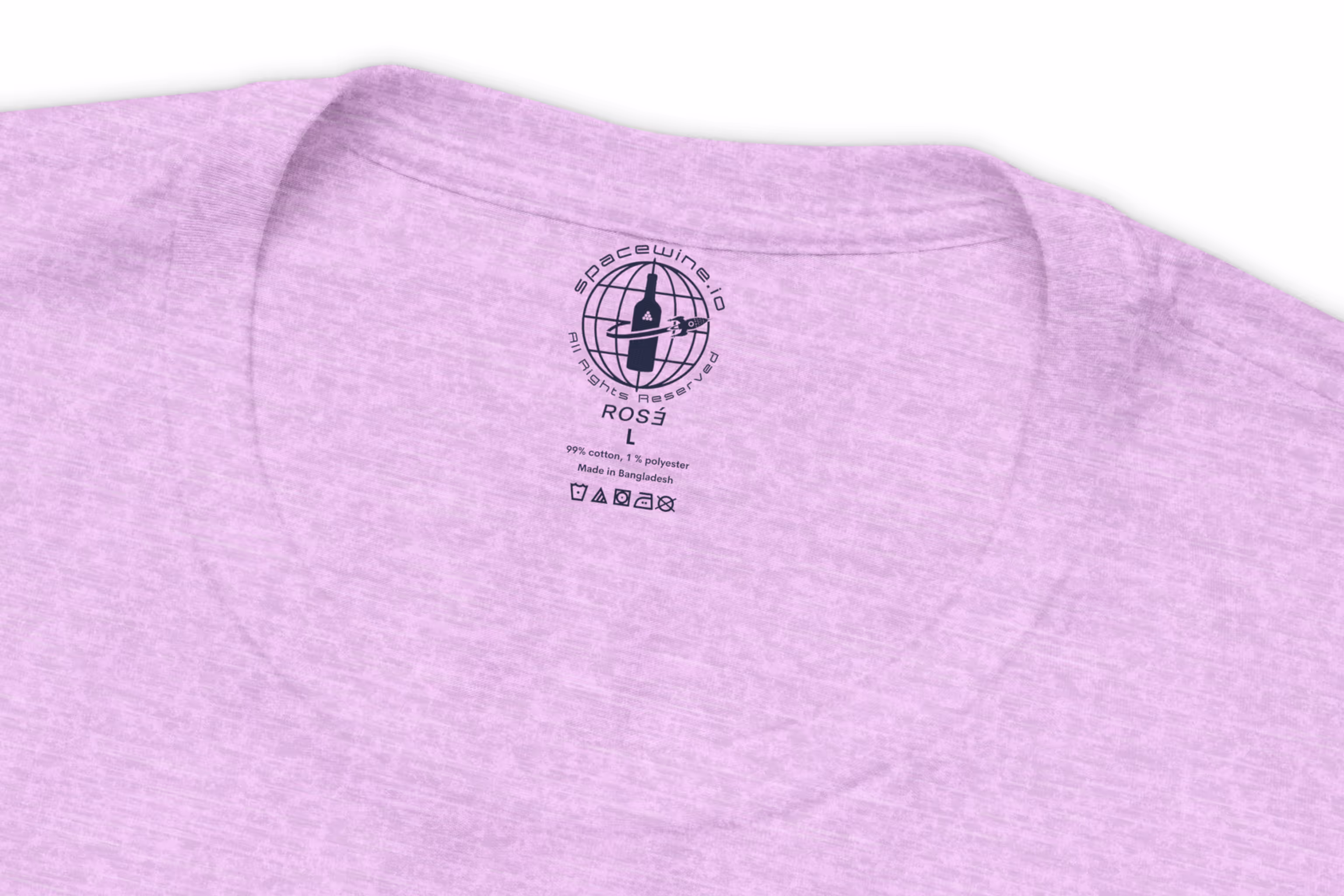 Collar closeup Heather Prism Lilac T-shirt - Classic fit