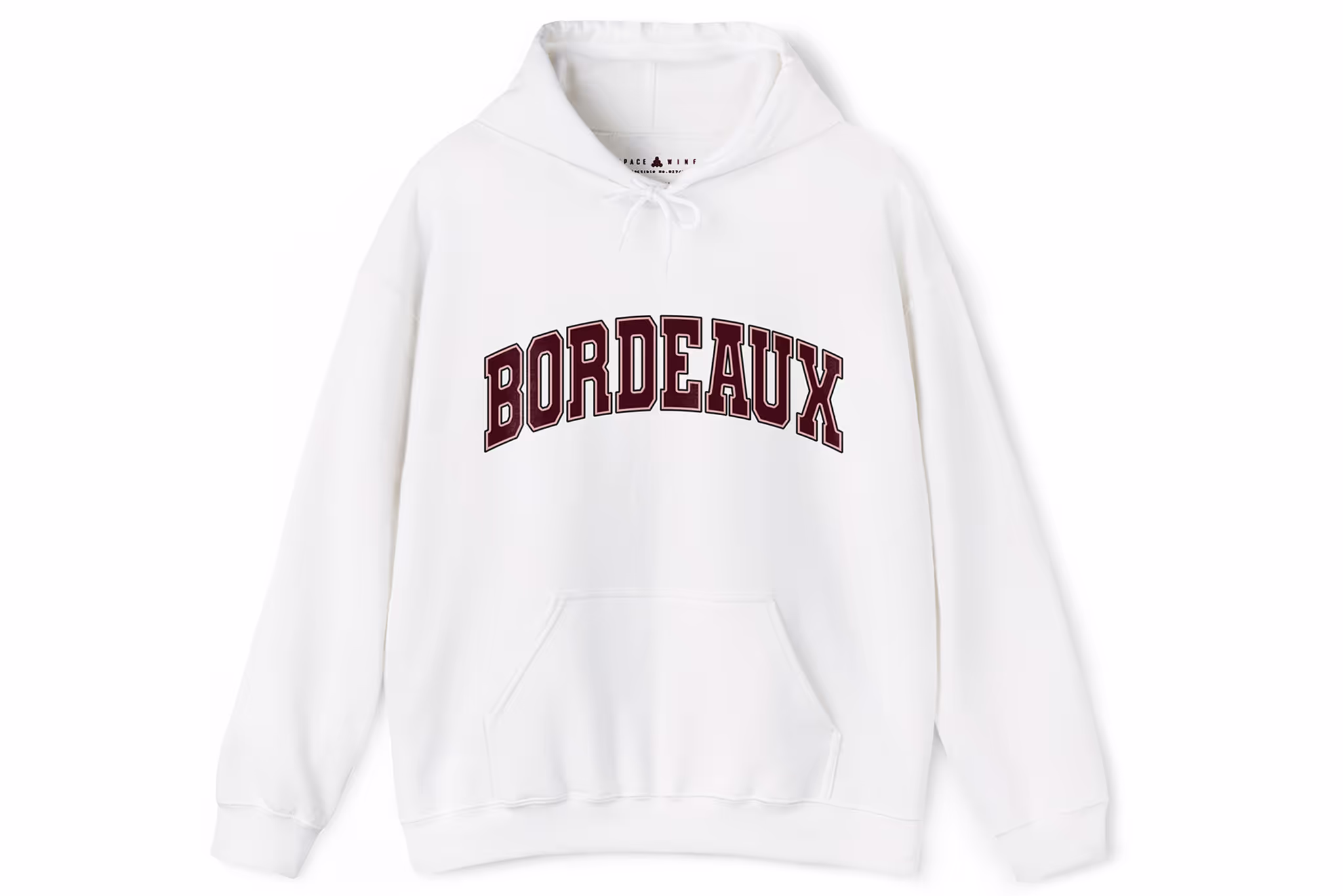 Bordeaux White Hoodie
