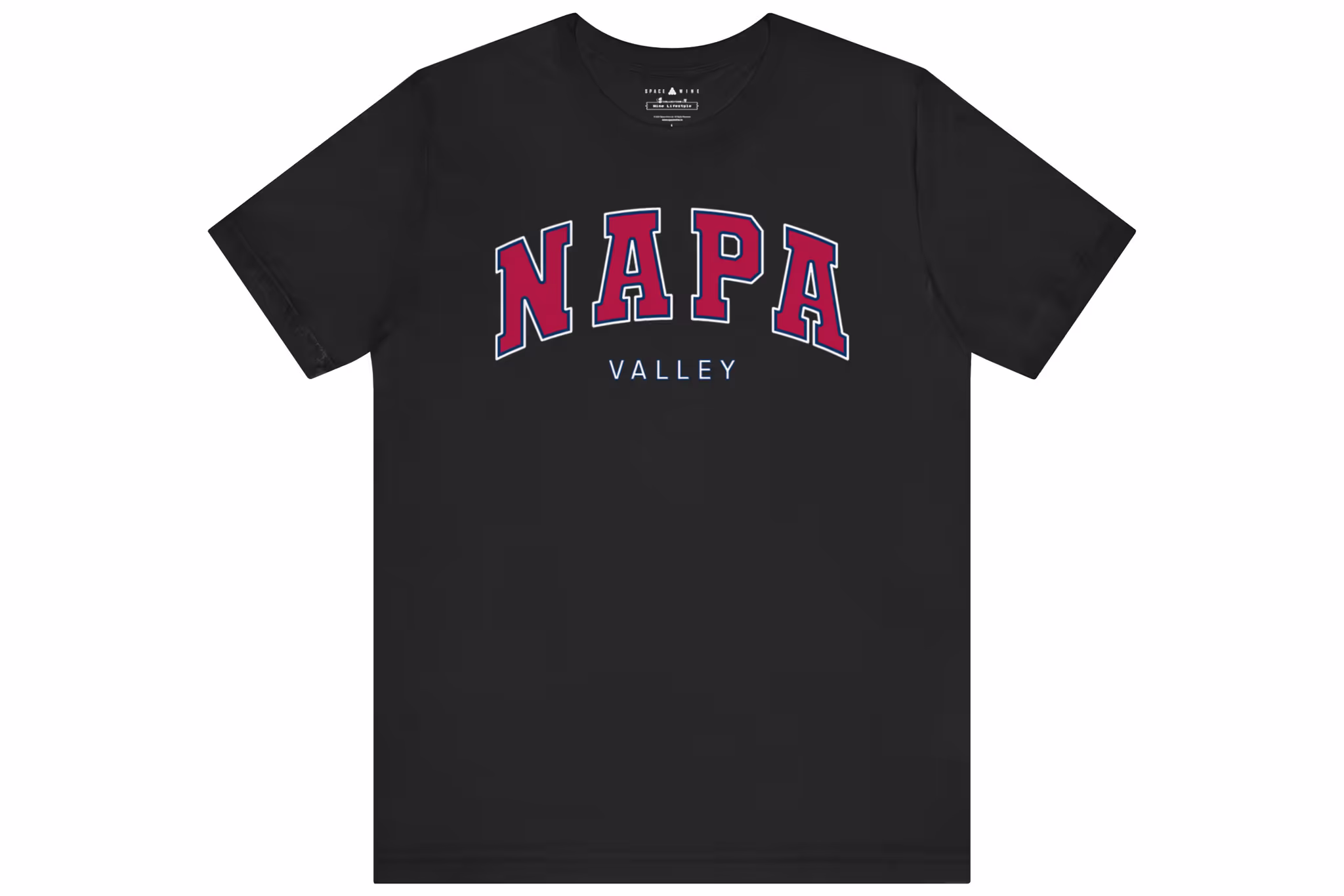 00082-Tee-BC3001-Black-5-Front-SWL0023WLSR-NAPA-VALLEY